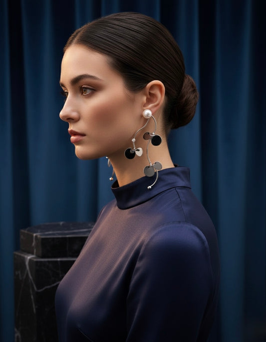 Swinging Petal Long Earring