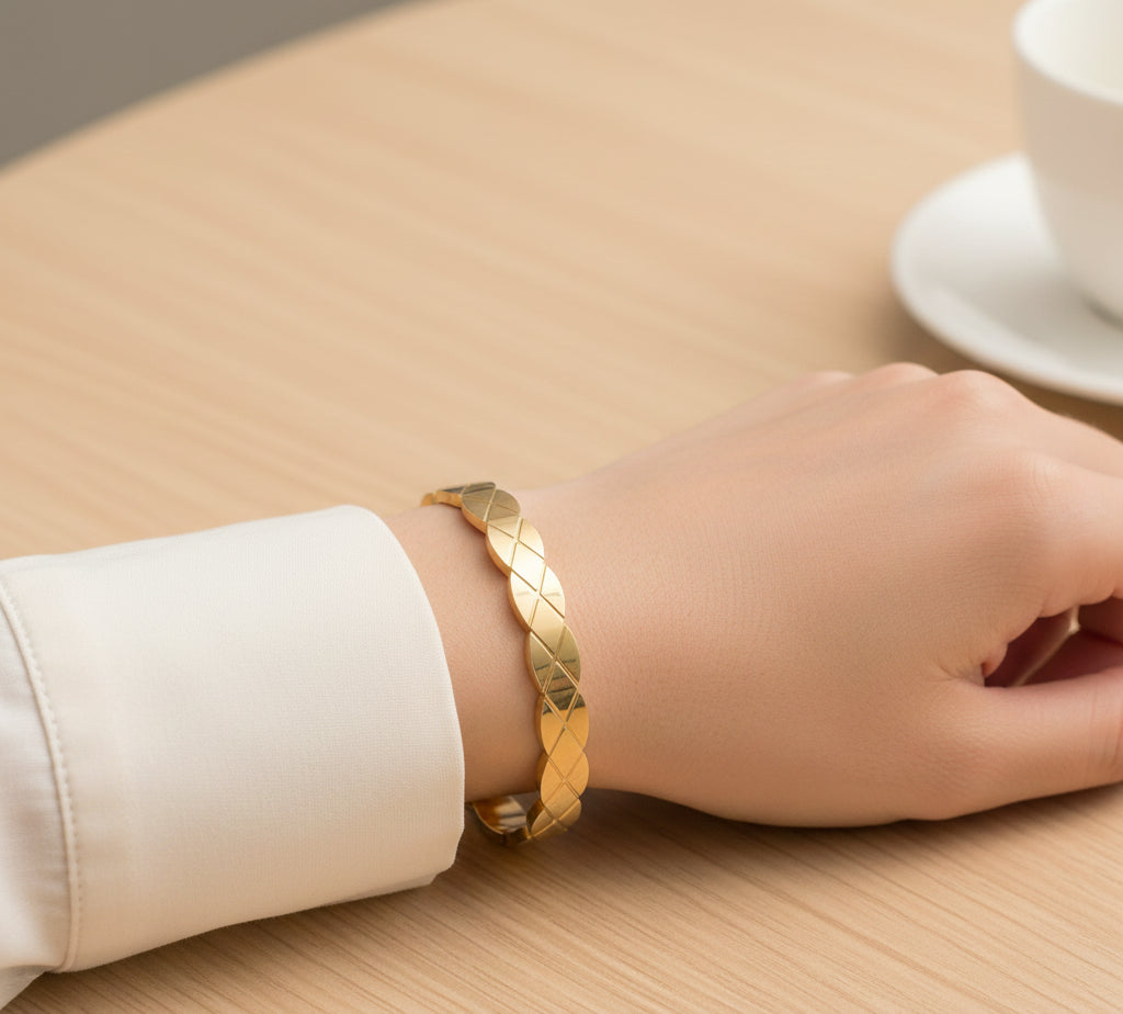 The Gilded Lattice Cuff