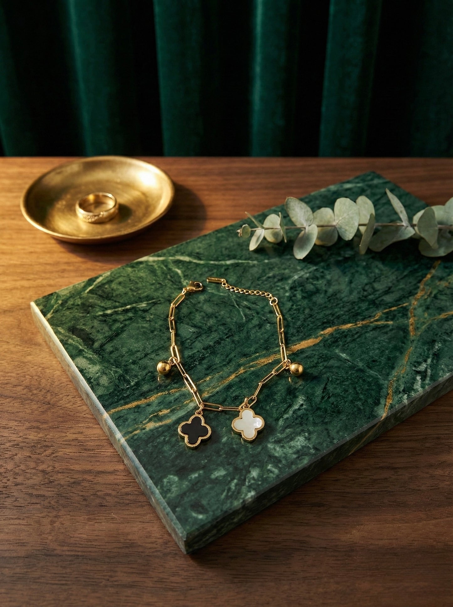 Twin Clover Elegance Bracelet